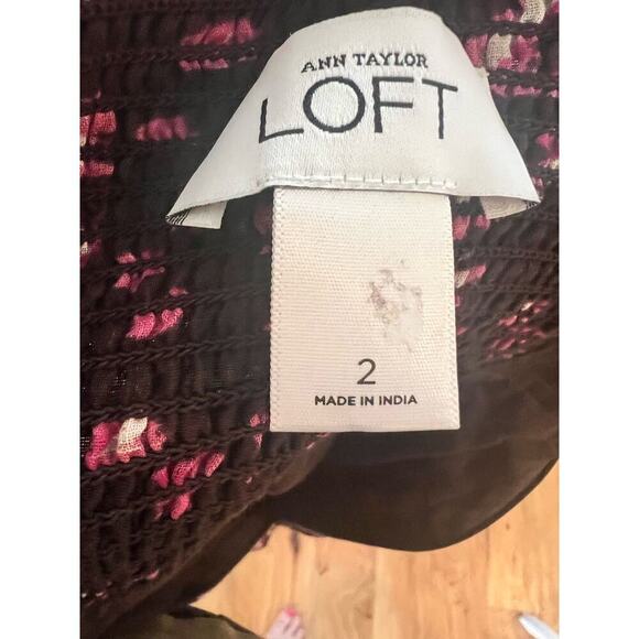 ANN TAYLOR LOFT empire waist halter dress 100% cotton lined size 2 - Picture 8 of 9